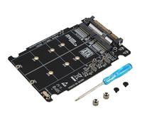 qimoi M.2 SSD to U.2 Adapter 2in1 M.2 NVMe and SATA-Bus NGFF SSD to PCI-E U.2 SFF-8639 Adapter PCIe M2 Converter,Without Shell