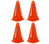 qimoi Plastic Cones Mini Sports Cones Flexible Orange Goal Cones for Drills + Practice for Training + Games - 9 Inches