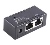 qimoi Poe Splitter Poe Injector Rj45 Dc 5.5Mm x 2.1Mm Input Passive Poe Injector Splitter Adapter Connector For Ip Network Camera(Black)