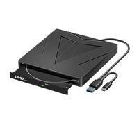 qimoi Portable External CD Burner Writer Dvd Recorder USB 3.0+ /-RW Drive Slim DVD/CD ROM for Desktop for Laptop PC