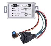 qimoi PWM DC Motor Speed Controller DC 9V 12V 24V 48V 60V 20A Reversible Motor Speed Controller Regulator Driver PWM