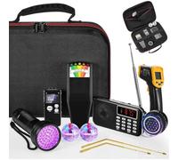 qimoi Radiation Detector, Ghost Radio, UV Flashlight, Voice Recorder 11Pcs Equipment Kit Include 2 LED Light Up Cat Balls Etc