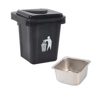 qimoi Stainless Steel Wall-Hanging Ashtray with Lid Trash Can-Shaped Bathroom Living Room Fly Ash-Proof Punch-Free Bathroom A