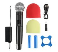 qimoi Wireless Microphone Professional UHF Recording Karaoke Handheld 1 Channel Lithium Battery for Stage Church Party School