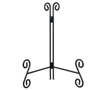 QIMOND 12 Inch Plate Stands for Display, 1Pack Black Iron Adjustable Easel Stand for Photo Picture Frame Plate Album and Home Decoration