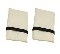 Qimopi 2-Pack Outdoor Faucet Cover Waterproof Oxford Fabric Tap Protector for Winter Freeze Protection 14cm x 20cm (Beige)