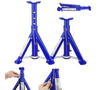 Qimu 2Pcs Heavy Duty 3 Ton Axle Stands for Car Van Adjustable Axle Jack Stands Steel Car Repair Stand Lifting Tool, Ratchet Type Support Lift 290-408mm