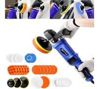 Qimu Car Polisher Car Buffer Polisher Car Buffers And Polishers Kit, Random Orbital Polisher with 6 Variable Speed Car Polishing Kit Electric Polisher Kit for Car Detailing/Polishing/Waxing
