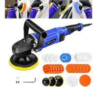 Qimu Car Polisher Car Buffer Polisher Random Orbital Polisher with Detachable Auxiliary Handle, 6 Variable Speed Car Polishing Kit Electric Polisher Kit for Car Sanding, Polishing, Waxing, Buffing