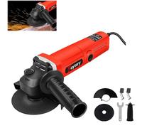 Qimu Electric Angle Grinder 2000W Corded Electric Angle Grinder 115mm Disc 4 Inch Grinding Tool 12000 RPM with Auxiliary Handle, Wrench and Wheel Disc for Metal,Tile, Cutting, Grinding, Polishing