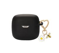 QIMZBAAT Case Cover for Jbl Tune Flex with Cute Bee Daisy Flower Charm Keychain,Soft Silicone Protective Shock Cover Accessories for Jbl Tune Flex Wireless Headphones Charging Case Black