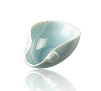 Qin Porcelain Cha He Tea Vessel-Weigh Coffee Bean Container-Di Yao Light Greenish-Blue Tea Accessory -Chinese Scoop