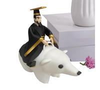 Qin Shi Huang Riding A Polar Bear Figurine, Resin Ultra Detailed, Figures Decorative Model, 10x5x10cm, Versatile Decoration, Great Gift Idea, For Teens Adults Living