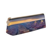 QIN&ZHENG Beauty Grand Canyon 1 Print Fashion Leather Triangular Pouch Lightweight Cosmetic Case Full-Print Compact Organizer, White, One Size, Stylish, White, One Size, Stylish