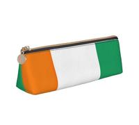 QIN&ZHENG Flag of Cote d'Ivoire Print Small Leather Triangular Pouch Lightweight Cosmetic Case Novelty Compact Organizer, White, One Size, Stylish, White, One Size, Stylish