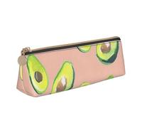 QIN&ZHENG Many avocado images Print Fashion Leather Triangular Pouch Lightweight Cosmetic Case Full-Print Compact Organizer, White, One Size, Stylish