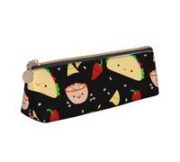 QIN&ZHENG Tuesday Party Print Fashion Leather Triangular Pouch Lightweight Cosmetic Case Full-Print Compact Organizer, White, One Size, Stylish, White, One Size, Stylish