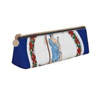 QIN&ZHENG Virginia state flag Print Small Leather Triangular Pouch Lightweight Cosmetic Case Novelty Compact Organizer, White, One Size, Stylish, White, One Size, Stylish