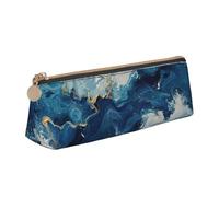QIN&ZHENG WITHIN THE TIDES Print Fashion Leather Triangular Pouch Lightweight Cosmetic Case Full-Print Compact Organizer, White, One Size, Stylish, White, One Size, Stylish