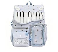 Qinayig Piano Daypack with Window and Angel Wings, blue, Small, Casual