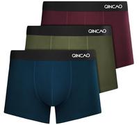 QINCAO 3-Pack Men's Boxer Shorts, Tagless Comfort for Men