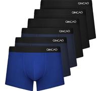 QINCAO Boxer Shorts Mens 6 Pack, No Itchy Labels, Cotton Underwear Retro Trunks, Underwear Gift Set