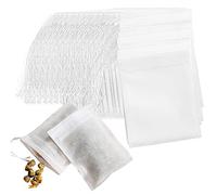 QincLing 100 PCS White Tea Infuser Bags, Paper Empty Tea Bags, Rectangular, 2.75" x 3.54"