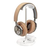 QinCoon Headphone Stand, Curved Headset Stand with Storage Tray, Heavy Base Gaming Headset Holder for AirPods Max, AirPods, AirPods Pro, Beats, Bose, Sennheiser, Sony and More (White)
