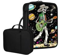 Qindaiwen Bible Cover for Women Kids, Bible Carrying Case Church Bag Bible Protective with Zippered Back Pocket, Gift for Adults Lady Women Men, Style Skeleton