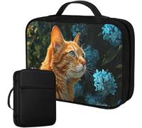 Qindaiwen Bible Cover for Women Kids, Bible Carrying Case Church Bag Bible Protective with Zippered Back Pocket, Gift for Adults Lady Women Men, Puss