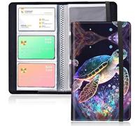 Qindaiwen Business Card Organizer, 240 Cards Business Cards Holder, Portable Business Card Binder for Men or Women, Credit Card Organizer, Business Card Book, Colorful Tree