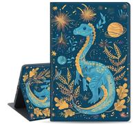 Qindaiwen Case for iPad 10th Generation 10.9'' 2022, Slim PU Leather Folio Stand Smart Cover for iPad 10th Generation(10.9'') with Auto Wake/Sleep, Dinosaurs Stars
