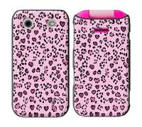 Qindaiwen for HMD Barbie Case with Tempered Glass Screen Protector, Heavy-Duty Dual-Layer Protection, Shockproof TPU + Hard PC Hybrid Cover for HMD Barbie 2024, Pink Leopard Print