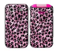 Qindaiwen for HMD Barbie Case with Tempered Glass Screen Protector, Heavy-Duty Dual-Layer Protection, Shockproof TPU + Hard PC Hybrid Cover for HMD Barbie 2024, Leopard Print 03