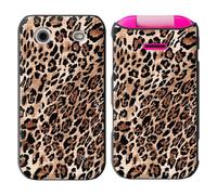 Qindaiwen for HMD Barbie Case with Tempered Glass Screen Protector, Heavy-Duty Dual-Layer Protection, Shockproof TPU + Hard PC Hybrid Cover for HMD Barbie 2024, Leopard Print