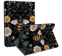 Qindaiwen for Microsoft Surface Pro 7 Case, Multiple Angle, PU Leather Slim Folio Stand Smart Cover for 12.3 Inch Surface Pro 7, Pro 6, Pro 5, Pro 4 with Auto Wake/Sleep, Bee