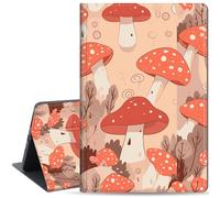 Qindaiwen iPad Pro 11 Case, Pelle Multi Angle Folio Stand Smart Cover with Auto Wake/Sleep, Cute Mushroom