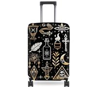 Qindaiwen Luggage Cover Elastic Washable Suitcase Cover Protector Anti-scratch Travel Luggage cover Fits 22-24 Inch Luggage, Eagle, Various Icons, L (for 26-28 inch Luggage)