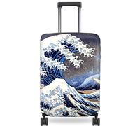 Qindaiwen Luggage Cover Elastic Washable Suitcase Cover Protector Anti-scratch Travel Luggage cover Fits 22-24 Inch Luggage, Eagle, Death Tarot, S (for 18-20 inch Luggage)