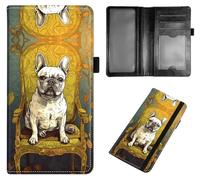 Qindaiwen PU Leather Checkbook Covers for Women, Check book holder for personal checks, checkbook wallet with RFID Blocking, Gift for Men Women, Horse, French Bulldog, Classic