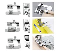 QINERSAW 3 Rolled Hem Foot 4/8'' 6/8'' 8/8'' and 3 Feet for Narrow Edge Sewing Machines 3MM/4MM/ 6MM Sewing Machine Foot Compatible with Brother Singer Janome Toyota