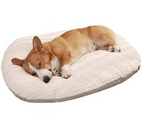 qing yun Oval Dog Cushion Bed Large,Comfy Calming XL Dog Bed Medium Washable,Soft Warm Dog Bed Crate Mattress Pillows for Dogs Cats (M 62 * 50cm)