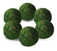 Qingbei Rina 12pcs 10cm Artificial Moss Rocks Decorative Green Moss Ball Bowl Filler Orbs Room Home Decor Table Centrepiece Wedding Party Ornaments for DIY Craft, Fairy Garden Best Gifts