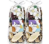 Qingbei Rina Pot pourri Bags,Vanilla Scented Pot pourri Bowl Filler Dried Flower, Home Fragrance Sachet of Petal, White Vase Decor,240g |2 Bags