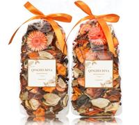 Qingbei Rina Pot pourri,Orange Scented Pot Pourri Dried Flower, Decorative Bowl Vase Filler,Table Wedding Party Decor,2 Bags,240g