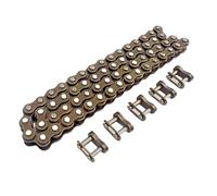 QINGBY 25H Chain 62 Link Starter Timing Chain with Master Links for 70cc 110cc 90cc 125cc Coolster Electric Start TaoTao SunL Peace JCL Baja Kazuma Falcon Chinese ATV 4 Wheeler Quad Go Kart Dirt Bike