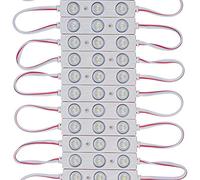 Qingchenlight 200 PCS DC12V White 6500K Injection 3 LED Module 1.32 W Waterproof Decorative Back Light for Letter Sign Advertising Signs with Tape Adhesive Backside