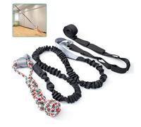 QINGFANGLI Outdoor Bungee Tug Toy，Dog Toy Hanging, Interactive Exercise Play Cord & Tether with Chew Rope Toy for Large Breed Puppies & Small Dog adult (Black)