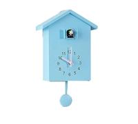 QINGGANG-0224 Big Wall Clocks Style Wall Clock Cuckoo Bird Out Window Chimes Hour Hourly for Heavy Sleepers(Blue)