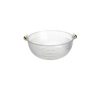 QINGGANG-0224 Decorative Centerpiece Fruit Plate Material Round Double Water Filter Decorative Household Dishwasher Snack Candy(Clear)
